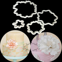 Peony/Orchid/Carnation Flower Plastic Fondant Cutter - 4 pcs/Set