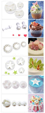 33 pcs/Set Plastic Flower Fondant Cake Plunger Cutters