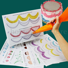 23pcs/Set Icing Piping DIY Paper Practice Drawing Board