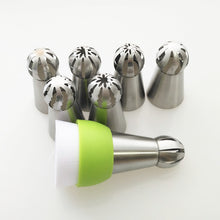 7PCS/Set Round Russian Piping Tips For Ruffling And Coupler Nozzle Tip