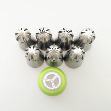 7PCS/Set Round Russian Piping Tips For Ruffling And Coupler Nozzle Tip