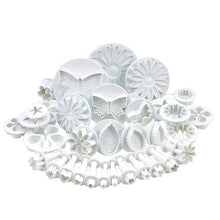 33 pcs/Set Plastic Flower Fondant Cake Plunger Cutters