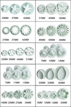 33 pcs/Set Plastic Flower Fondant Cake Plunger Cutters