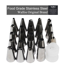 WALFOS 25Pcs/Set Large Stainless Steel Piping Nozzle Set