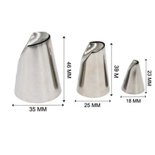 3 PC Stainless Steel Rose Flower Piping Tips