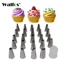 WALFOS 25Pcs/Set Large Stainless Steel Piping Nozzle Set